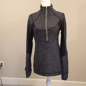 Lululemon Athletica Black and Grey Pullover Top